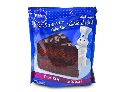 Pillsbury Cocoa Cake Mix pack shot