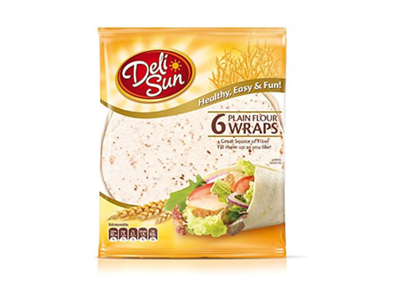 Deli Sun Deli Sun 6 Plain Flour Wraps 24cm pack shot