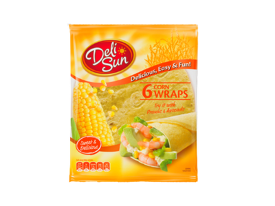 Deli Sun Deli Sun 6 Corn Wheat Wraps 24cm pack shot
