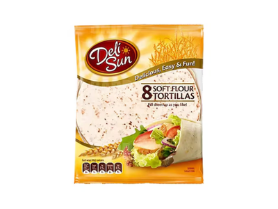 Deli Sun Deli Sun 8 Soft Flour Tortillas 19cm pack shot